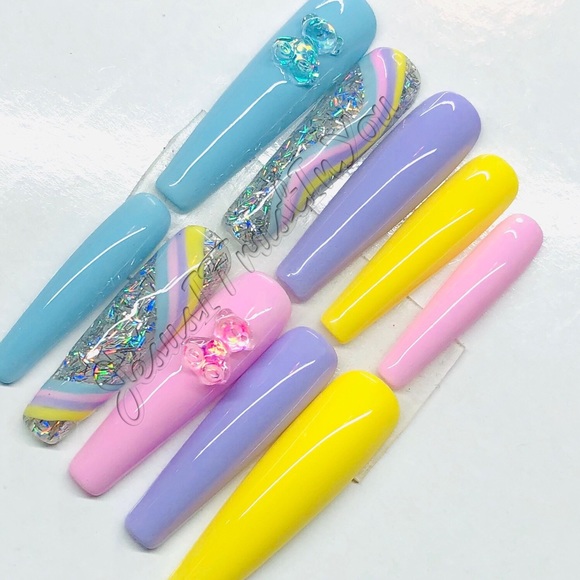 XXL BALLERINA BEARY CUTE PRESS ON NAILS - Picture 6 of 11